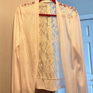 Elegant White Lace Cardigan